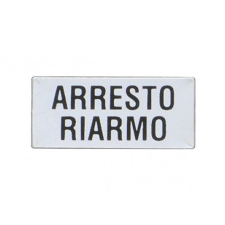 8LM2TAI214 LM2TAI214 LOVATO ETICHETTA CON TESTO PER PORTAETICHETTA LPX AU100, ARRESTO RIARMO