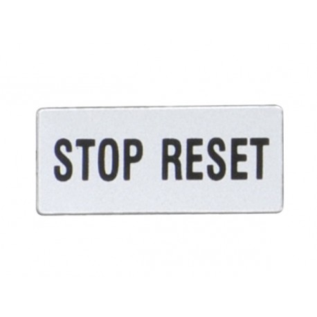 8LM2TAGB214 LM2TAGB214 LOVATO ETICHETTA CON TESTO PER PORTAETICHETTA LPX AU100, STOP RESET