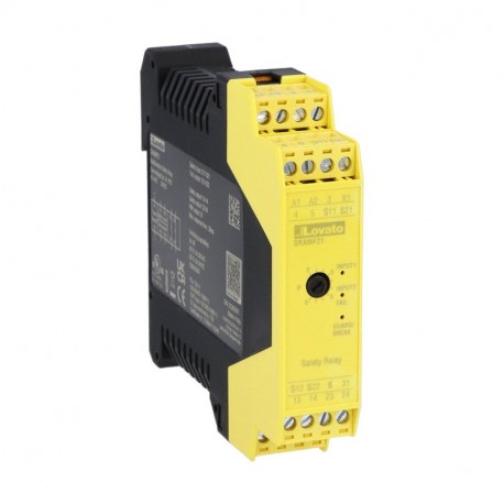 SRAMF21 LOVATO MULTIFUNCTION SAFETY RELAY 2NO+1PNP