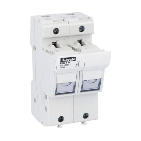 FB02A1N LOVATO 1P+N. Ohne Licht. 2 Module