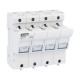 FB02A3N LOVATO BASE PORTAFUSIBILI OMOLOGATA CURUS, PER FUSIBILI 14X51MM. CORRENTE NOMINALE 50A (690VAC), 3P+..