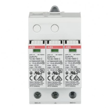 2CTB802400R1500 ABB Prot. Umschlag. OVR PV T2 40-1500 P