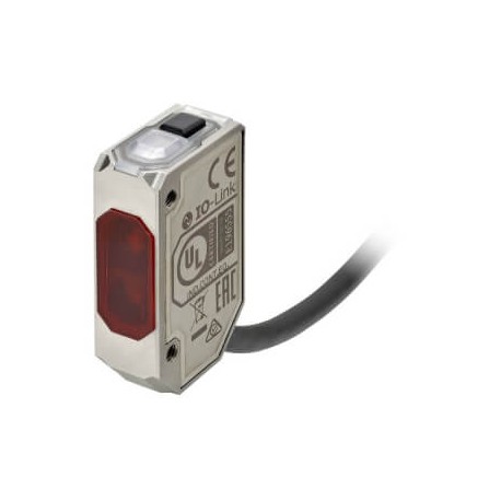 E3AS-L80MN 2M E3AS0076D E3ASL80MN2MOMS OMRON Photoelectric sensor, rectangular housing, stainless steel, red..