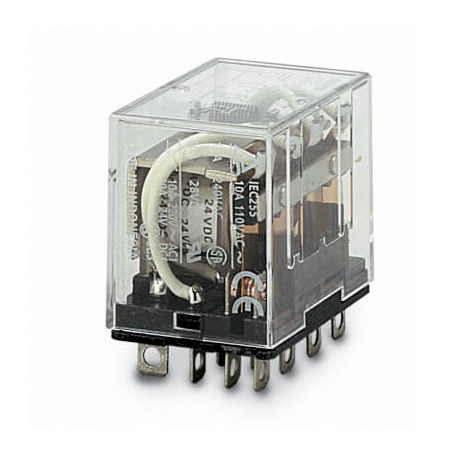 LY4I4N 24VDC LY4 5103M LY4I4N24DC OMRON 4PDT 10A Enchuf./saldatura Indic. Pulsante di test