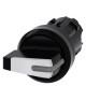 3SU1002-2FM60-0AA0 SIEMENS Selector switch, illuminable, 22 mm, round, plastic, white, knob, short, 3 switch..
