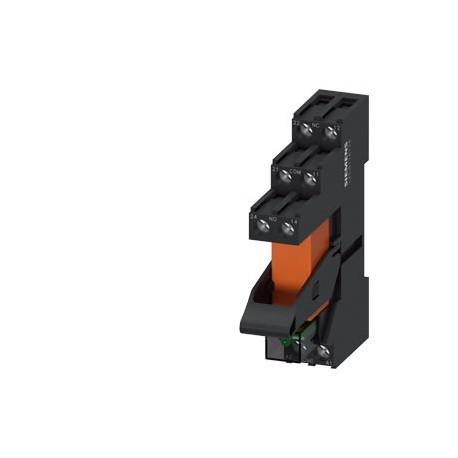 LZS:RT3B6L24-A SIEMENS PLUG-IN RELAY, UNITE COMPLETE DC 24V, 1 CHANGEOVER CONT. MODULE LED VERT PLUG-IN BAS..