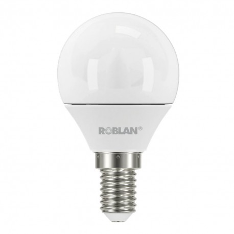 LEDA1505E14F ROBLAN LED-Sphärischen 5W Cool White 4100K E14 470lm 175-250V