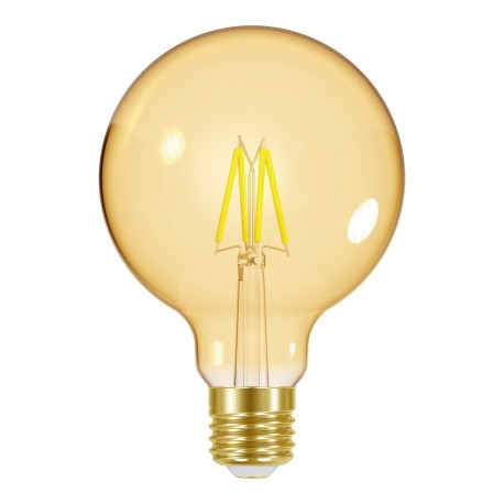VINAMBG9504E27C ROBLAN Vintage Filament Globe G95 5W E27 2200k 470Lm Ambre
