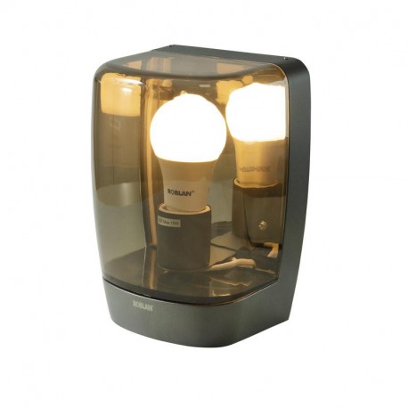 ZOA7132GX ROBLAN LED wall light exterior ZOA for led bulbs E27 max 15W IP54 Dark Grey