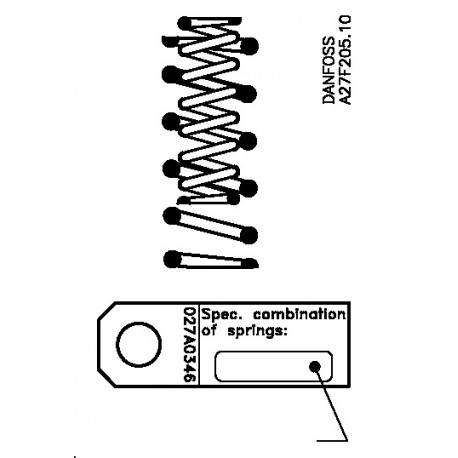 027F2190 DANFOSS REFRIGERATION Ressort PMFH 80 « faible »