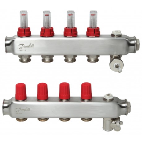 088U0754 DANFOSS HEATING SSM-4F manifold set with flowmeters