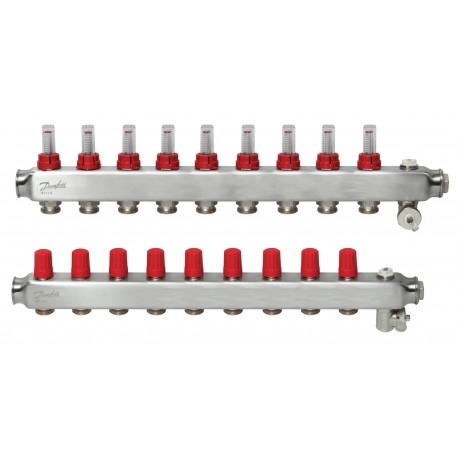 088U0759 DANFOSS HEATING SSM-9F Verteilerset mit Durchflussmessern