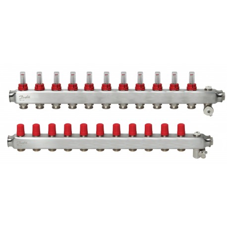 088U0761 DANFOSS HEATING SSM-11F Verteilerset mit Durchflussmessern