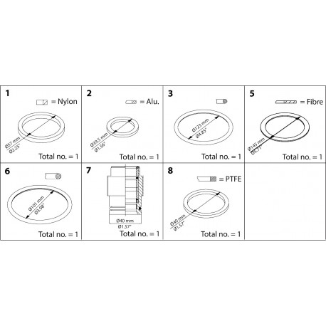148B6067 DANFOSS REFRIGERATION Repair kit for SVL DN 125