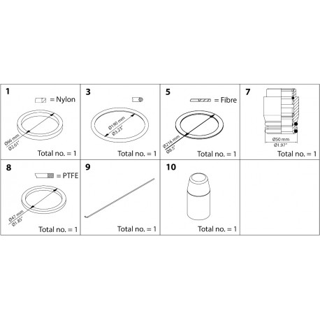 148B6473 DANFOSS REFRIGERATION Kit de reparo para SVL 200 substituir 148B6069