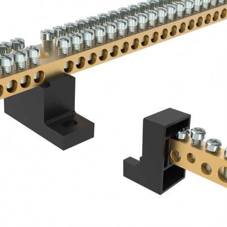 MRS-S 9x19 MRS7010 TEKNOMEGA SOPORTE EN PA66 PARA CONECTORES EN LATÓN 9X19
