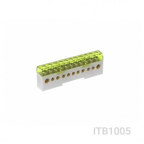 ITB 80-11-W ITB1005 TEKNOMEGA BORNIERS UNIPOLAIRES 80 A 11 SORTIES GRIS