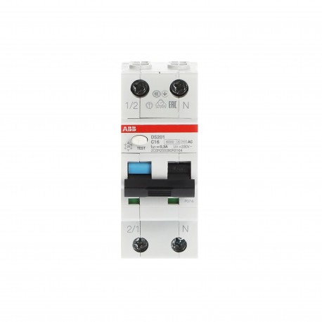 2CSR255080R3164 ABB I.com.DS200 1p+N C 16A AC 10kA 300mA