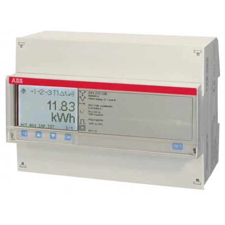 A44 213-100 2CMA170535R1000 ABB A44 213-100, Energy meter'Bronze', M-bus, Three-phase, 1 A