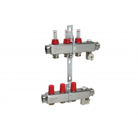 088U0753 DANFOSS HEATING SSM-3F Verteilerset mit Durchflussmessern