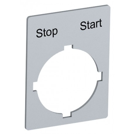 SK615552-55 ABB Plate select.2 pos.c/text-StopStart