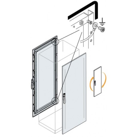 EC2060SPEC ABB IS2 Blind Hand 2000x600,RAL7035,120 microns