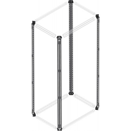 PUPM2002 ABB Pfosten: 2 stück.Inox.+2 ud.galvani.H2000