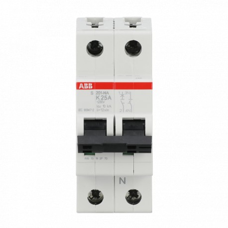 2CDS251103R0517 ABB Disyuntor S201-K25NA 1p + N 25A K 10kA