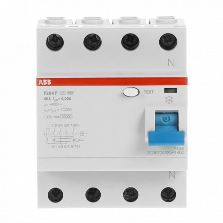 2CSF204325R1400 ABB I. diff. F204 F-40/0,03 4p 40 F 30mA