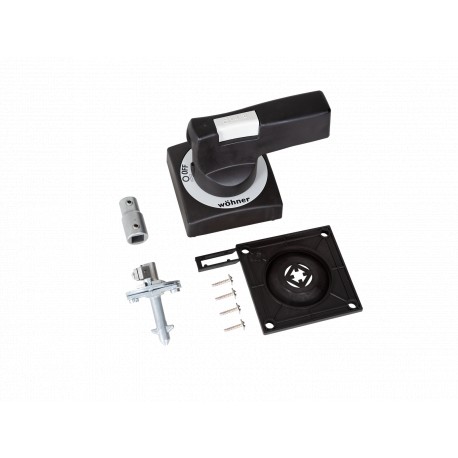 23965 WOEHNER Capus Panel, External door mounting handle, black, IP66 and NEMA 4X, for Capus DC ref. 23050, ..