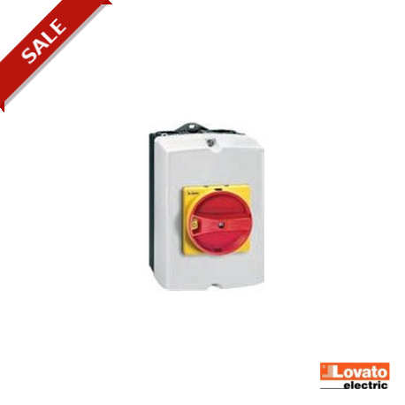 GAZ100 LOVATO 3P INTERRUPTEUR 100A-ENCLOS-R / Y HAND.PADLOCK