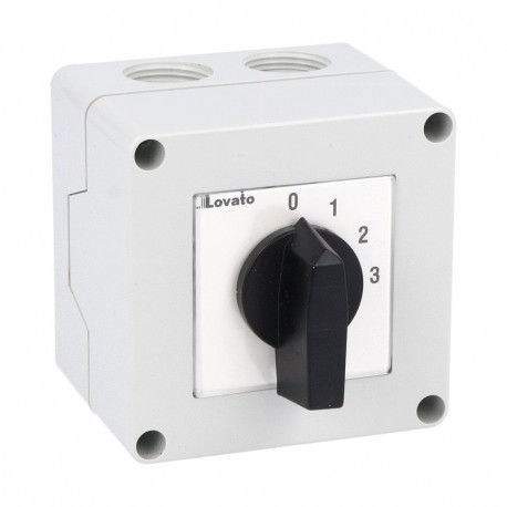 7GN12108P GN12108P LOVATO Interrupteur unipolaire avec "0" 3 positions GN108 12A Modèle P 75x75