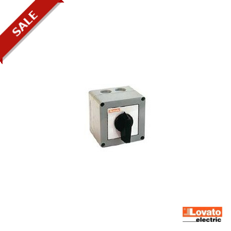 GN1213P LOVATO ELECTRIC Pole switch 2 speeds (Dahlander) 1-0-2 Normal GN13 12A Model P 75x75