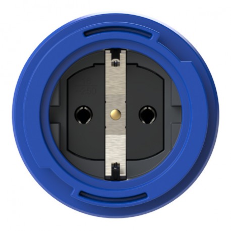 20351-8B PCE BBASE IMPERMEABILE CON COPERCHIO PCE 16A 2P+T IP66/68 BLU