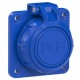 20352-8B PCE BASE IMPERMEABILE CON COPERCHIO PCE 16A 2P+T IP66/68 BLU