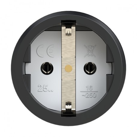 2510-SR PCE EXTENDER SCHUKO "TAURUS2" PCE RUBBER 16A 2P+T IP20