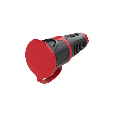 2511-SR PCE PROLONGADOR SCHUKO "TAURUS2" PCE GOMA C/TAPA 16A 2P+T IP54