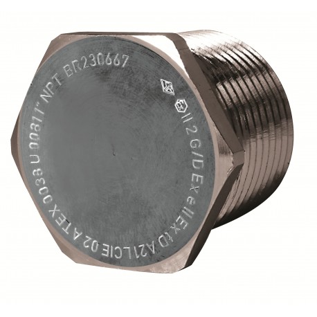 D4635130 7TCA303335R0007 THOMAS AND BETTS HEX-STECKER. ATEX-E BRASS NIQ. NPT 1'1/4