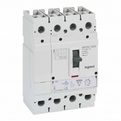 424914 LEGRAND DPX3 250 1000V 4P 200A 20KA