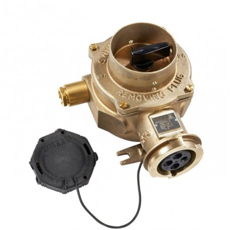 10017033 WISKA SO-32A-MS-D-500V-4P-3H-IP56-A01-Z20 CEE-socket 32A 500V 3h, brass, IP56