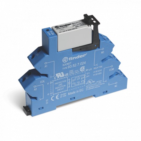 386270120050SPB FINDER Interface modular SÉRIE 38, relé eletromecânico, 2 contatos comutados 8A, AgNi, 12V D..
