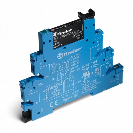 388170248240SPB FINDER SERIES 38 modular interface, solid state relay, 6.2mm width, 24V DC, sensitive, 2A 24..