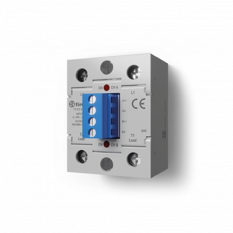 77A290248671 FINDER Solid state relay SERIES 77, 2 independent outputs NA 25A, panel mounting, input 4... 32..