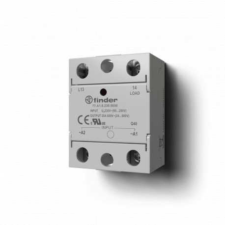 77H190248650 FINDER Solid state relay SERIES 77, 1 NA 125A output, panel mounting, input 3... 32V DC, 24 out..