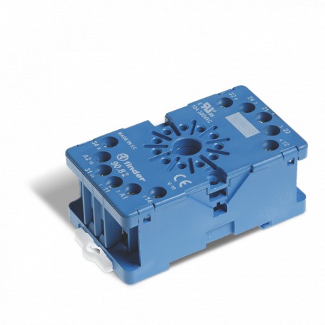 90823SMA FINDER SERIES 90 socket for 60.12 relay, cage, panel or rail terminals 35mm, 0.8Nm