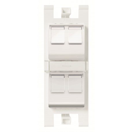 2CLA101680T1101 T1016.8 BL NIESSEN Suporte 45º para 4x RJ45 com pers. BL