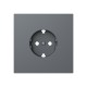 2CLA898809A1801 8988.09 GR NIESSEN Tapa base enchufe Schuko + marco 1V GR