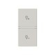 2CLA210946N6201 N2109.46 DN NIESSEN Tecla dupla: int/press. dimmer 1M DN
