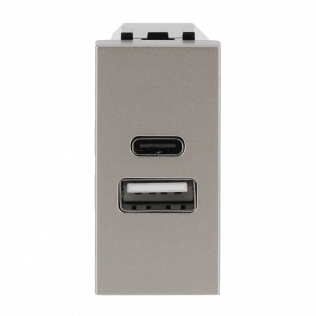 2CLA218530N1901 N2185.3 CV NIESSEN Cargador USB-A+C 10,5W 1M CV