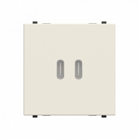 2CLA228550N1101 N2285.5 BL NIESSEN Cargador USB-C+C 30W 2M BL